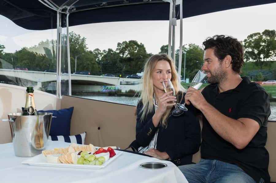 1.5Hr Yarra River Crown Flames and City Lights Cruise - The included cheese platter and your bottle choice