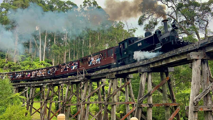 Melbourne: Half-Day Puffing Billy Steam Train Experience - Entering Puffing Billy at Belgrave Station