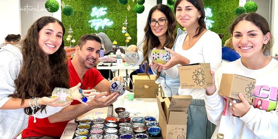 Melbourne: Mosaic Art Classes - Turkish Lamp Workshop - The design stage: color harmony and geometric planning