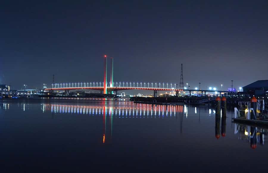 Melbourne: Nighttime Private City Tour with Transfer & Stops - Docklands Stadium photo stop: a dramatic night setting in a short break