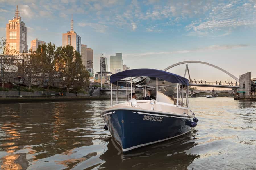 Melbourne: Private Yarra River Cruise w/ Cheese & Wine - From Docklands to Crown Casino and Southbank, the river view sequence that works
